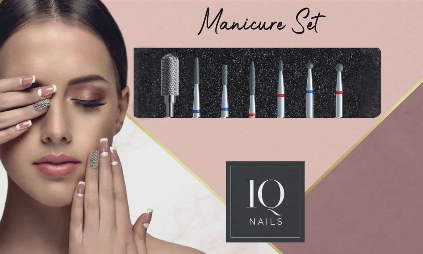 Coffret manucure 7 DRILL BITS UNIVERSAL - IQ Nails