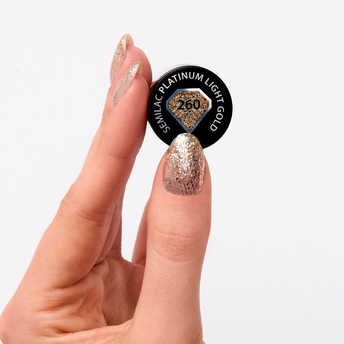 Semilac - Vernis semi-permanent Platinum Light Gold 260 - 7ml – Image 2
