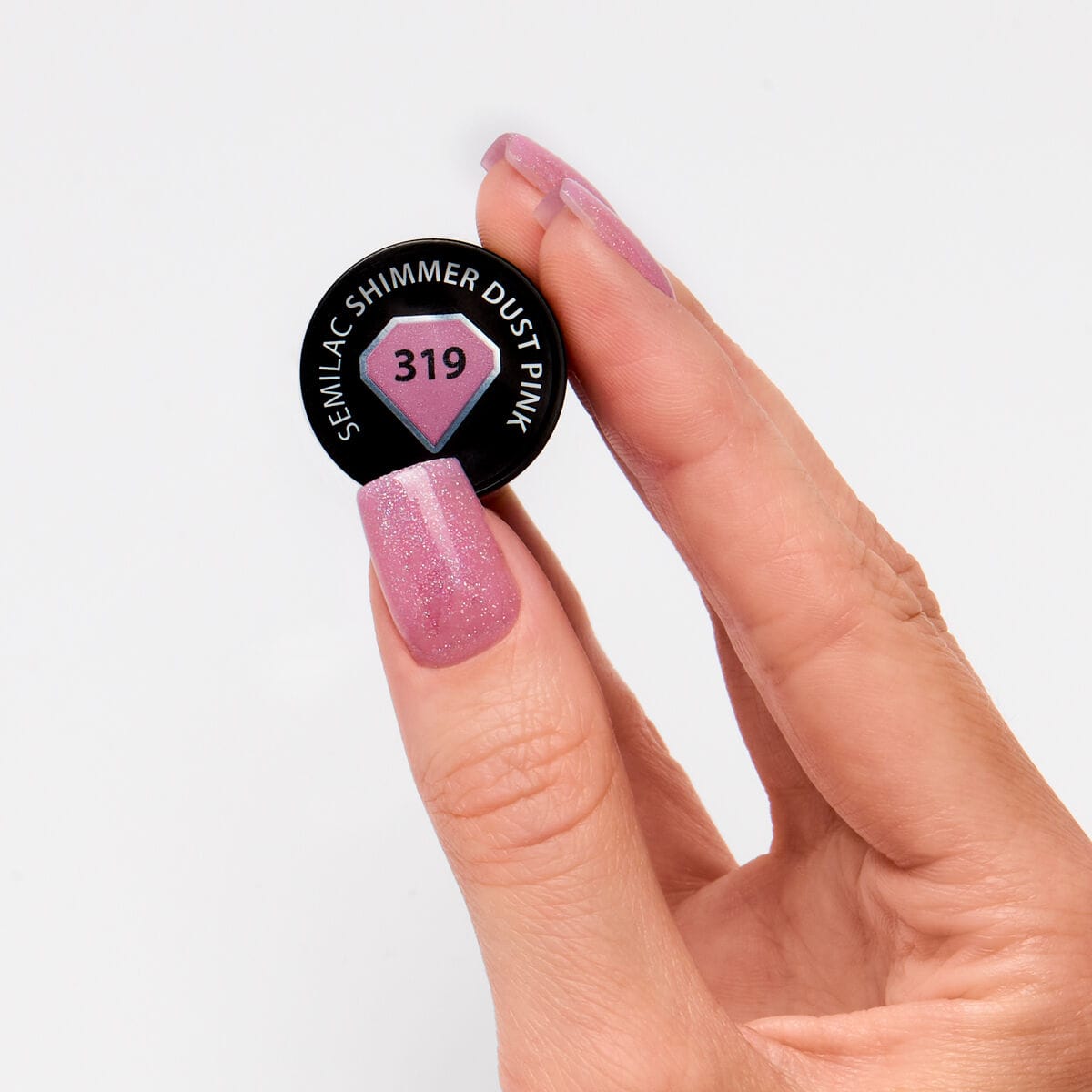 Semilac - Vernis semi-permanent Shimmer Dust Pink 319 - 7ml – Image 2