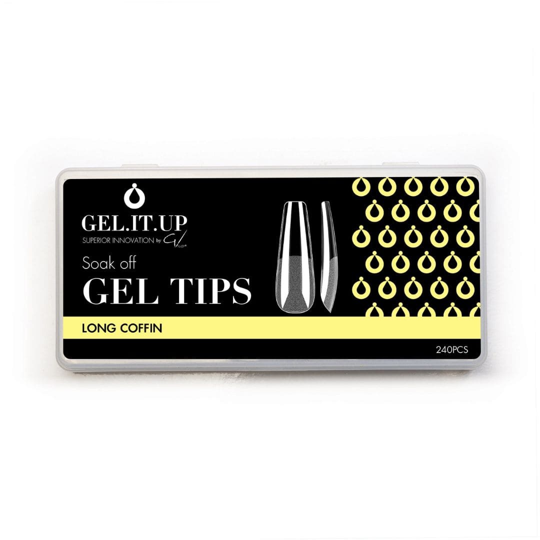 Gel Tips Soak off-Long Coffin Gel it Up