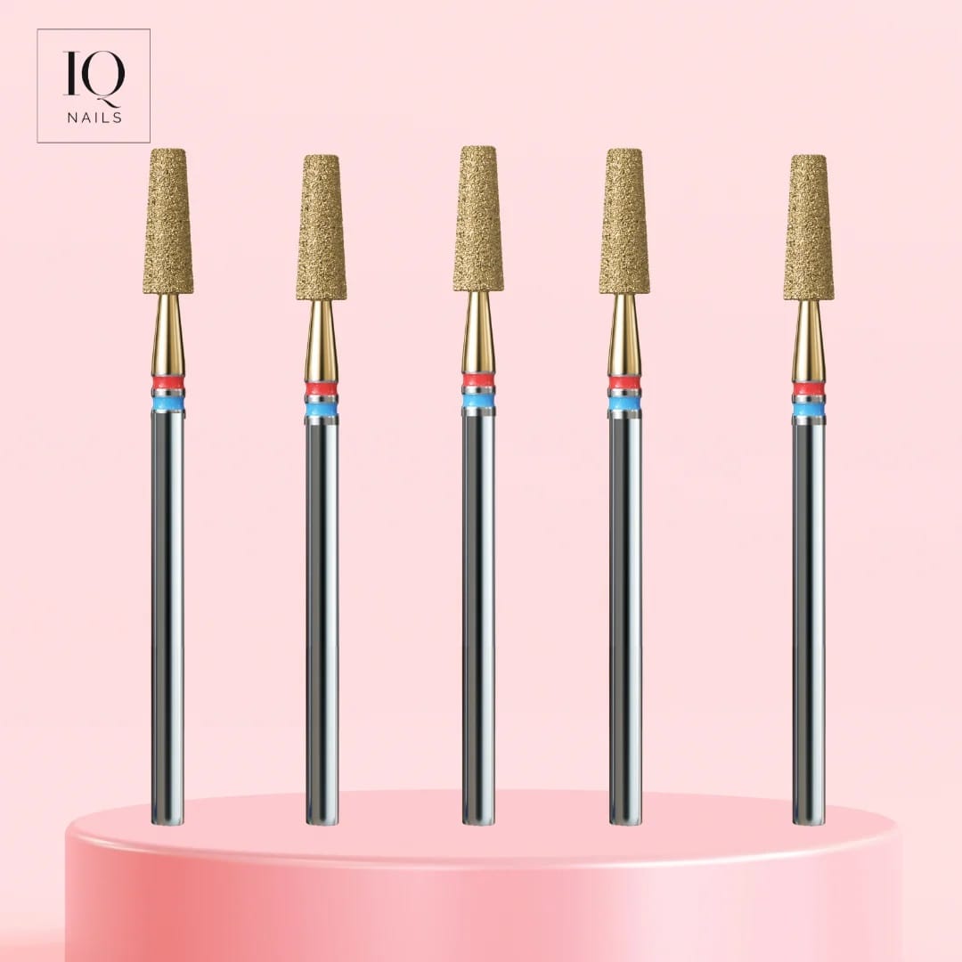 Pack 5 Fraises Diamant Cône Tronqué 2en1 031 - IQ Nails