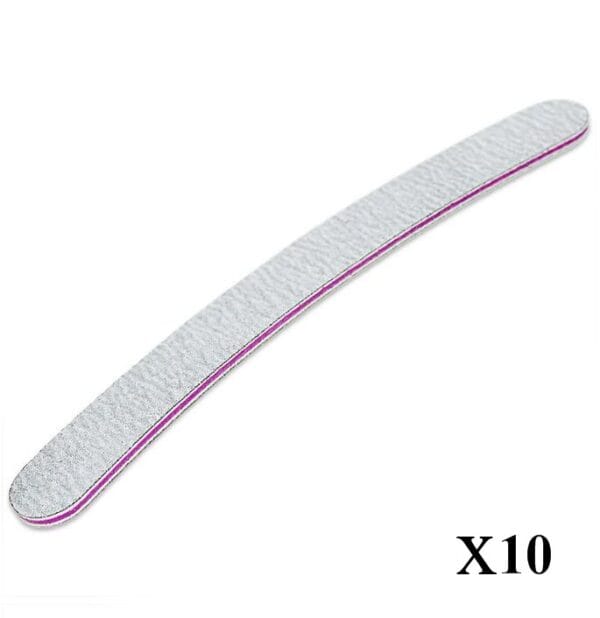 10x Limes à ongles Courbée Zebra 100/180