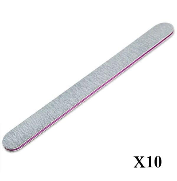 10x Limes à ongles Droite Zebra 100/180