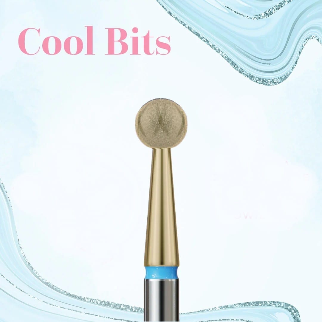 Fraise Diamant COOL BITS Grain Bleu forme Boule 031 – IQ Nails