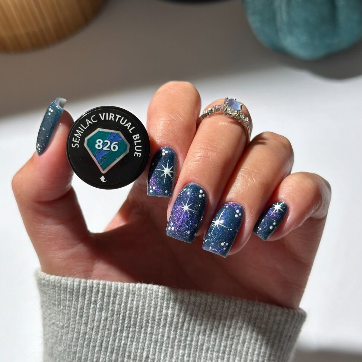 Semilac – Vernis semi-permanent 826 Virtual Blue - 7ml – Image 2