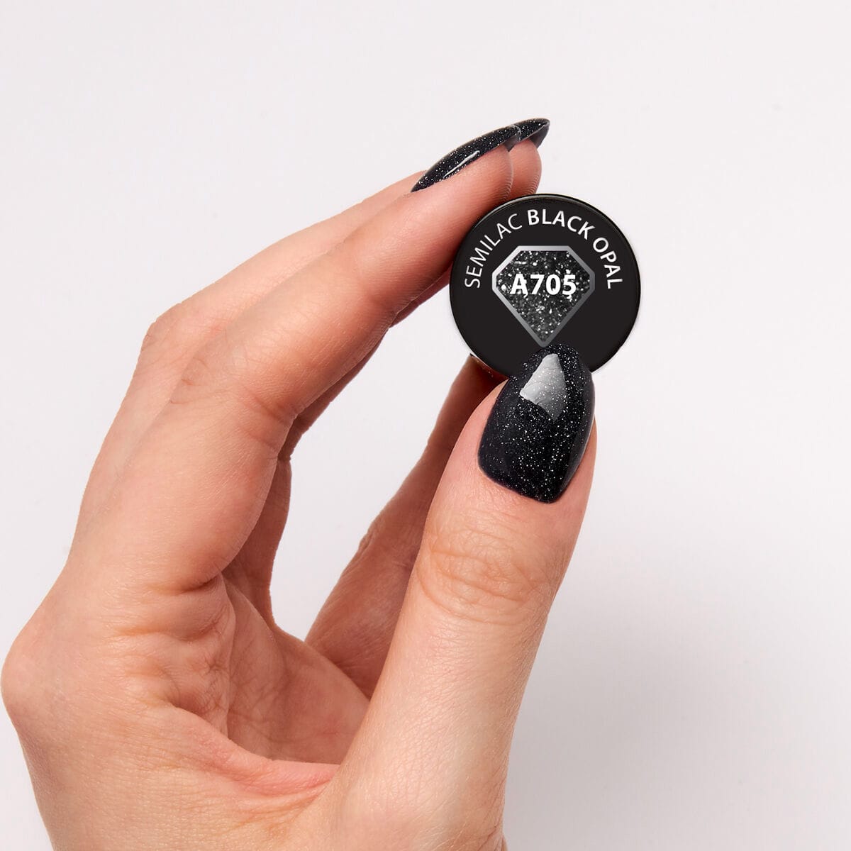 Semilac – Vernis semi-permanent A705 Black Opal - 7ml – Image 2