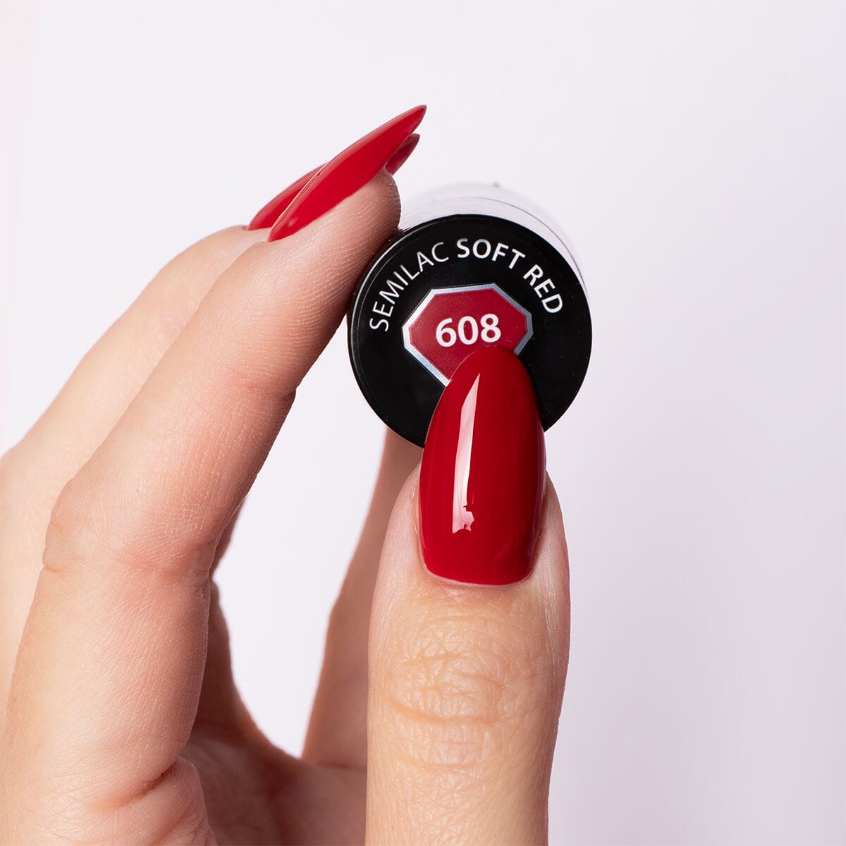 Semilac – Vernis semi-permanent 608 Soft Red - 7ml – Image 2