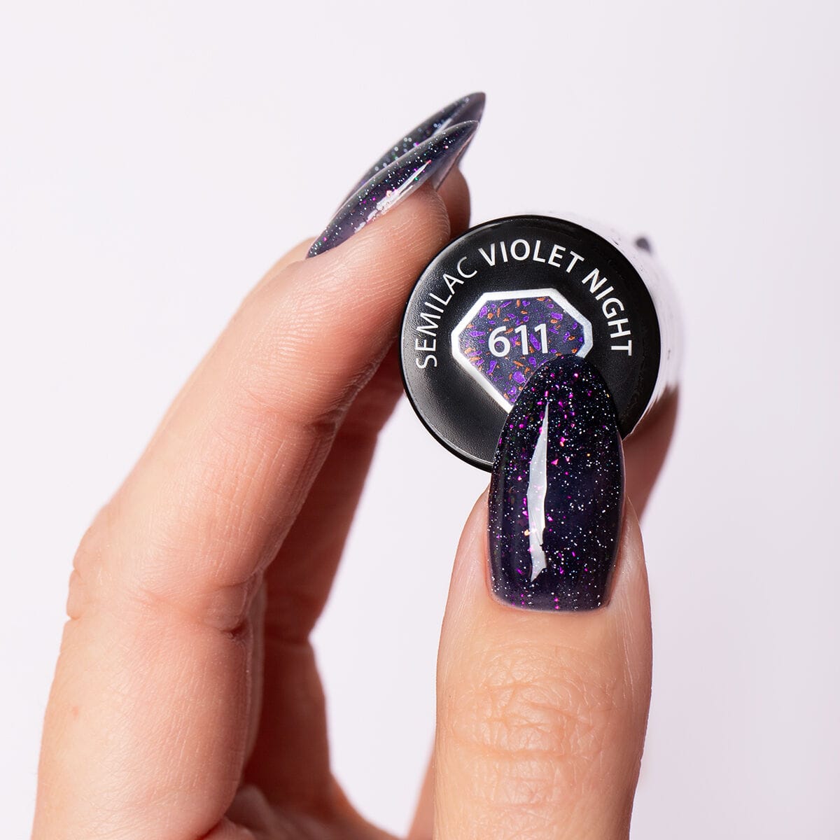 Semilac – Vernis semi-permanent 611 Violet Night - 7ml – Image 2