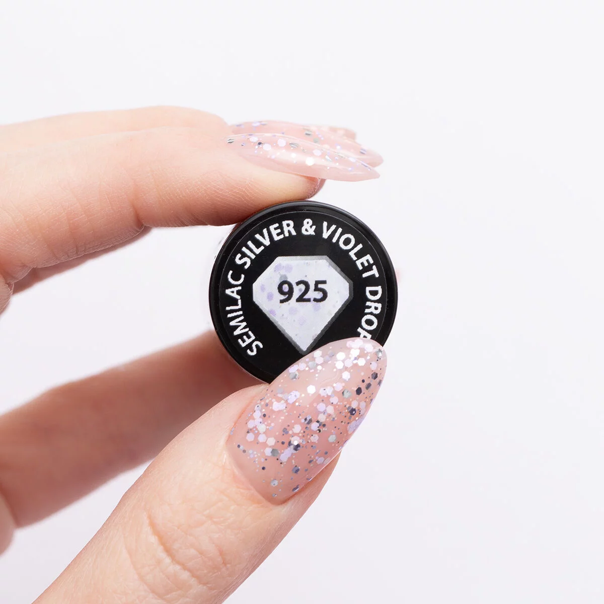 Semilac – Vernis semi-permanent 925 Argent et Violet Drops - 7ml – Image 2