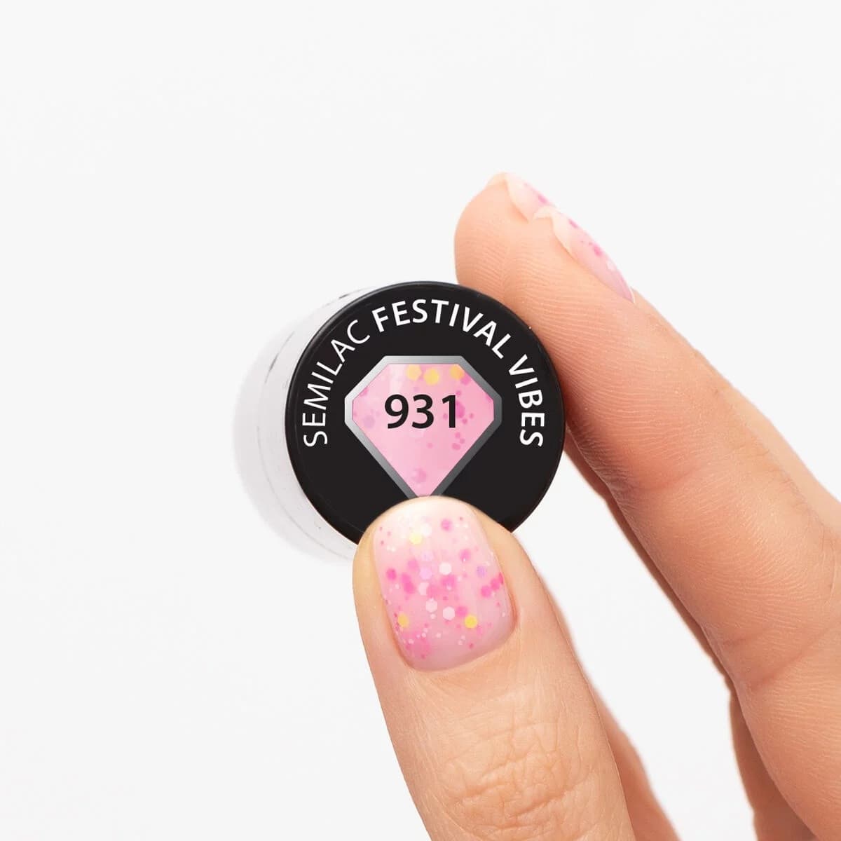 Swatch du vernis semi-permanent 931 Festival Vibes de Semilac