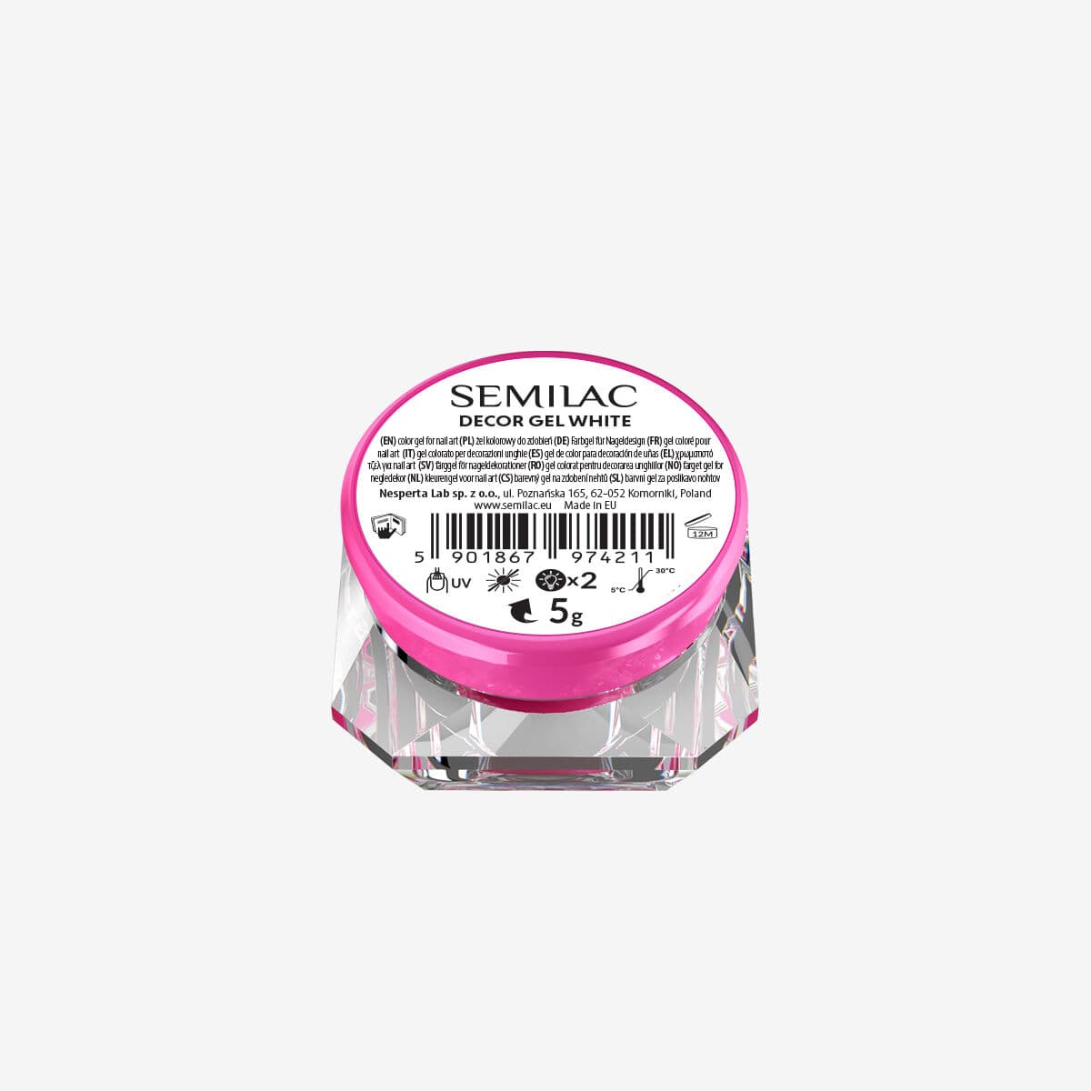 Semilac - Decor Gel White 5 g