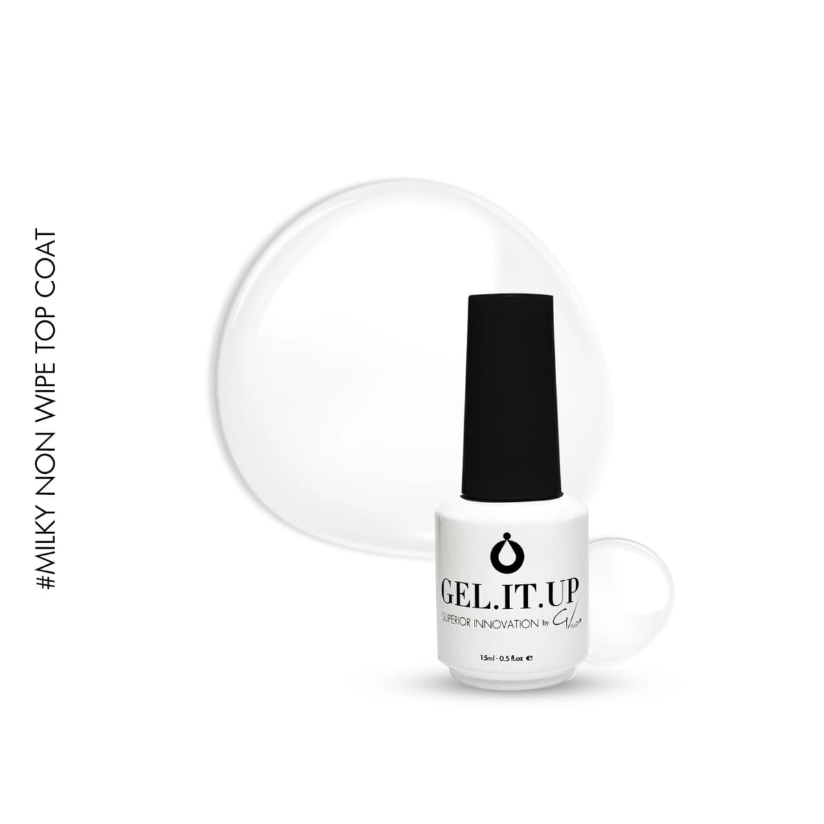 Gel It Up - Top Coat Semi Permanent UV/LED Non Wipe Milky - 15ml