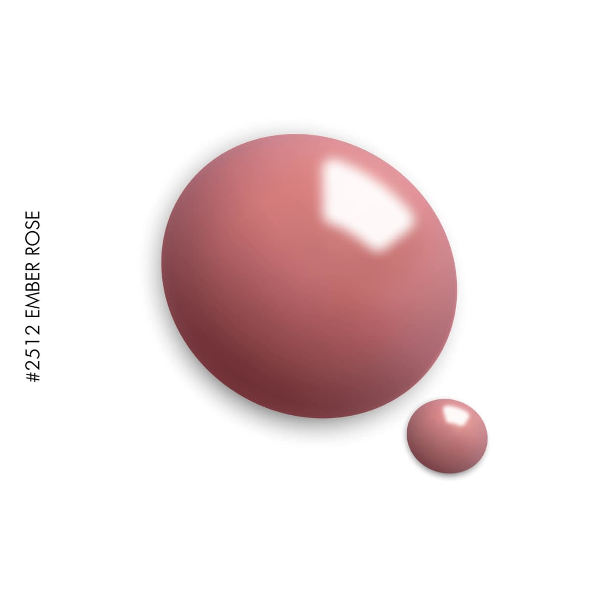 Swatch du Vernis Vieux Rose 2512 Ember Rose GEL.IT.UP, montrant une teinte chaude allant du rose poudré au rouge brique.