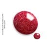 Swatch du Vernis semi-permanent 2520 Blood Moon Glow Semi Clear , un rouge riche en paillettes.