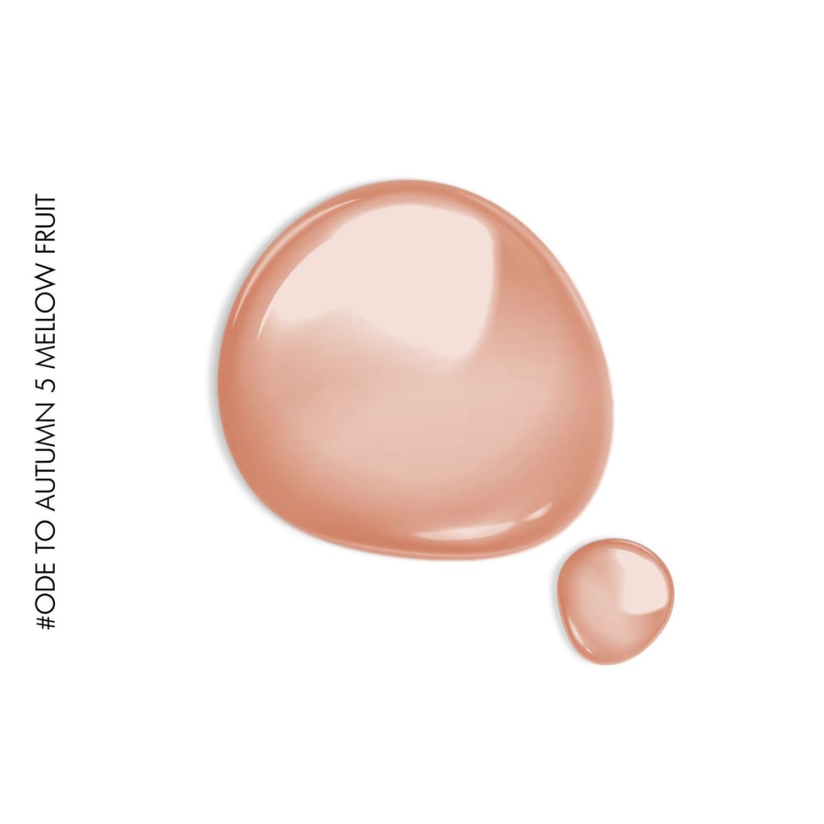 Swatch du GEL.IT.UP - Vernis semi-permanent 5 Mellow Fruit, une couleur ambre semi-transparente pour un effet vitrail.
