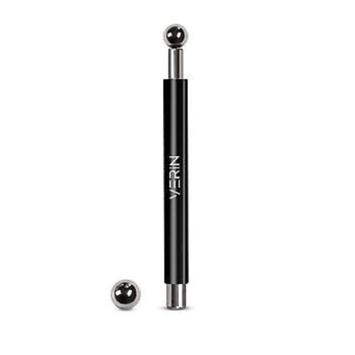 Visuel du VERIN - Double Embout Magnétique Cat-Eye. En forme de stylo avec un manche noir et des embouts métalliques argentés.