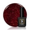 VERIN - Vernis semi-permanent Elegance E15 - 10ml, un rouge intense avec de fines paillettes rubis