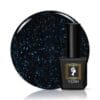 VERIN - Vernis semi-permanent Elegance E18 - 10ml, un bleu nuit avec des des paillettes Turquoises