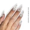 Manucure avec le GEL.IT.UP - Vernis semi-permanent 2435 Shower Me in Diamonds, un argent paillettes holo intenses.