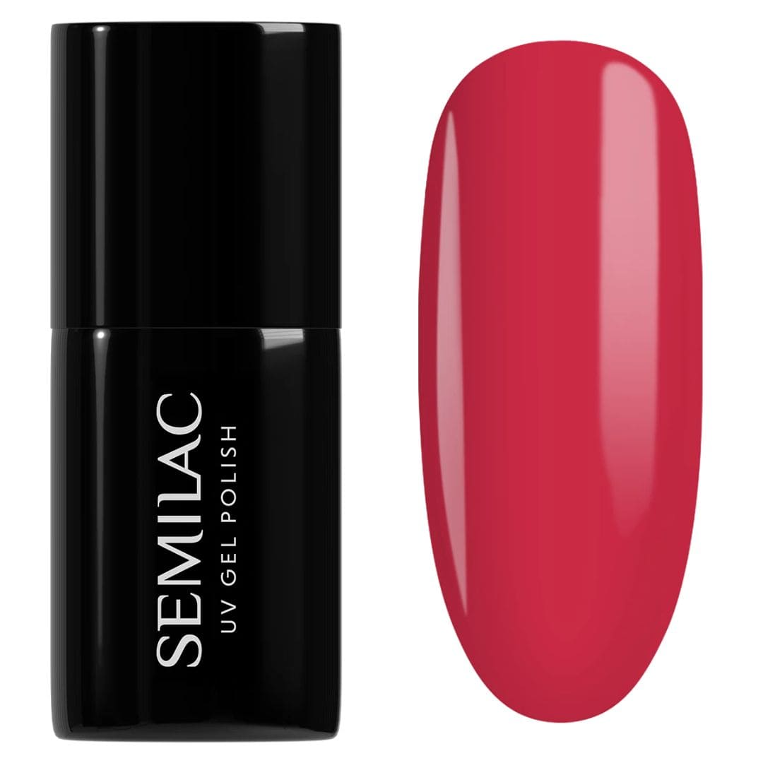 Semilac - Vernis semi-permanent 968 Cherry Pop - 7ml - VSP 968 Cherry Pop Rose Framboise opaque