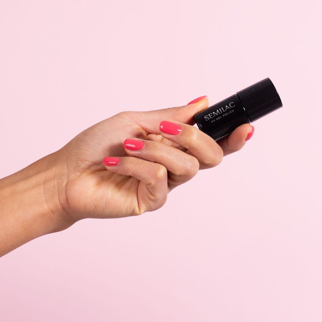 Semilac - Vernis semi-permanent 968 Cherry Pop - 7ml - VSP 968 Cherry Pop Rose Framboise opaque