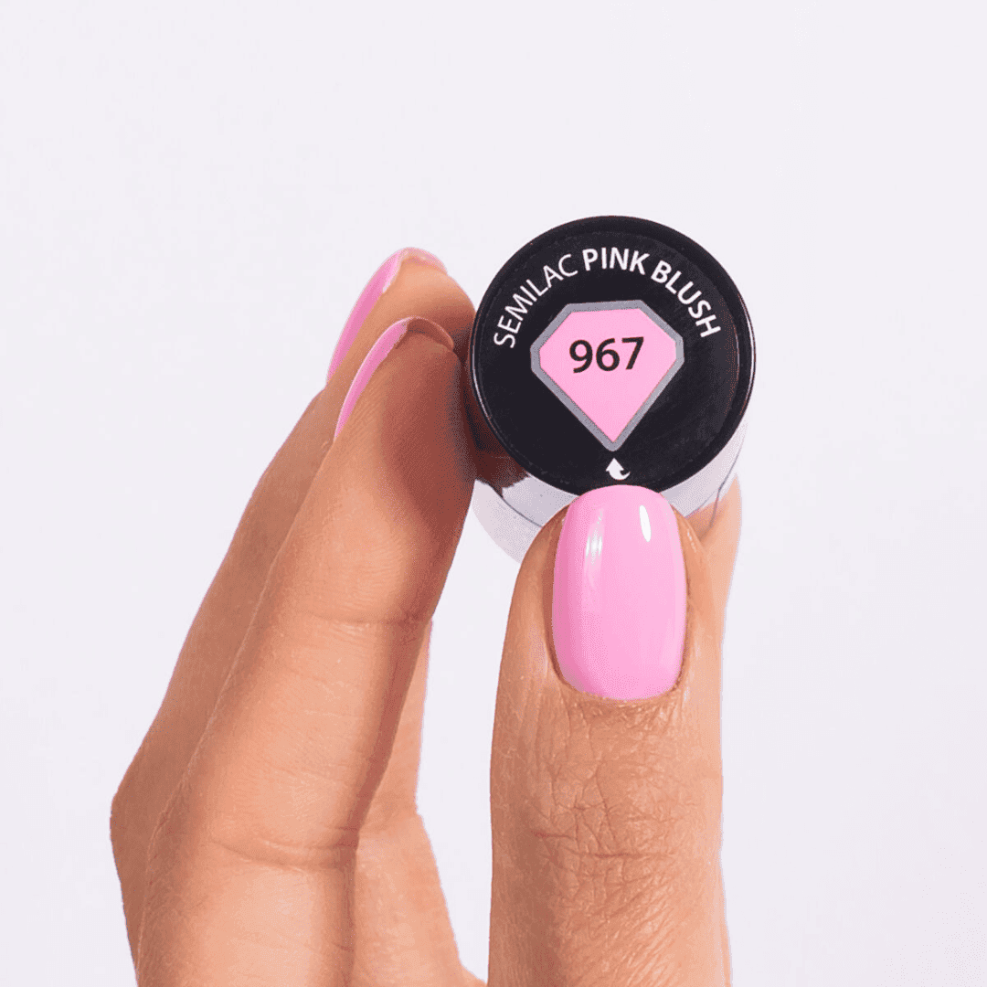 Semilac - Vernis semi-permanent 967 Pink Blush - 7ml - VSP 967 Pink Blush, rose bonbon