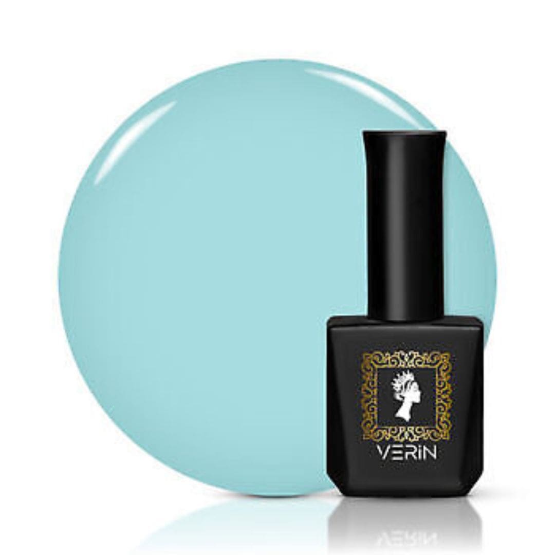 Verin - Vernis semi-permanent Spring S04 - 10ml. Une nuance entre le bleu ciel et le turquoise clair.