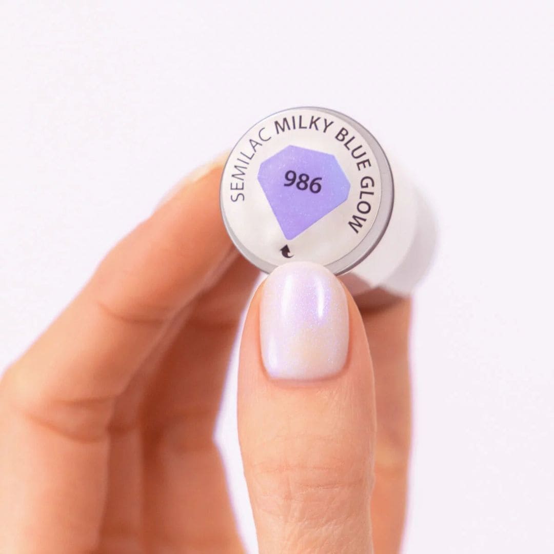 Semilac - Vernis semi-permanent 986 Milky Blue Glow - 7ml