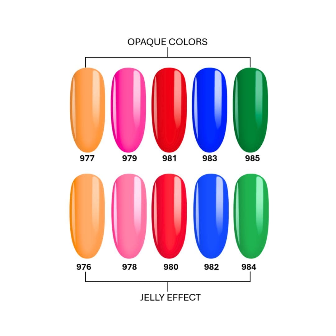 Vernis semi-permanents collection Mood Boost Colors - Summer / Eté 2026 de Semilac